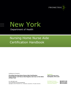 New York Nursing Home Nurse Aide Certification Handbook