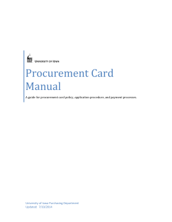 Procurement Card Manual  U