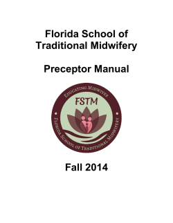 Florida School of Traditional Midwifery  Preceptor Manual