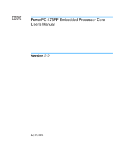 PowerPC 476FP Embedded Processor Core User’s Manual Version 2.2