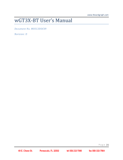 wGT3X-BT User’s Manual
