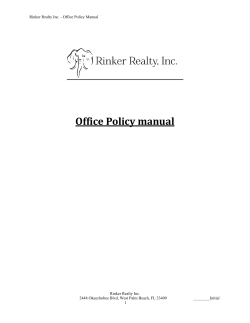 Office Policy manual