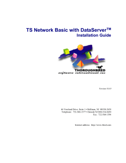 TS Network Basic with DataServer  Installation Guide TM