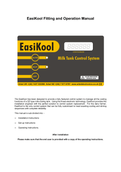 EasiKool Fitting and Operation Manual