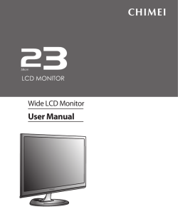 User Manual Wide LCD Monitor