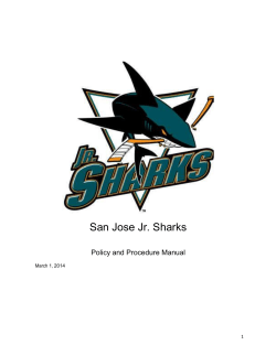 San Jose Jr. Sharks Policy and Procedure Manual