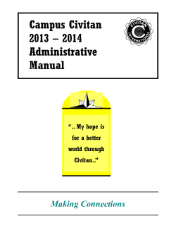 Campus Civitan 2013 – 2014 Administrative Manual