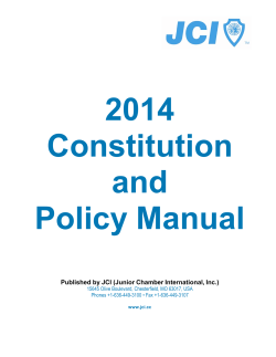 2014 Constitution and Policy Manual