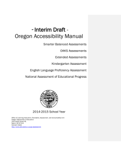 - Interim Draft - Oregon Accessibility Manual