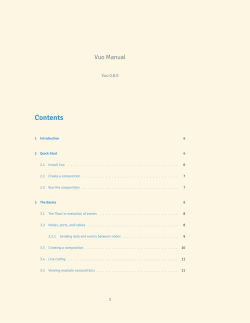 Contents Vuo Manual Vuo 0.8.0