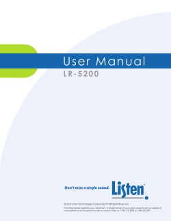 User Manual L R - 5 2 0 0 All Rights Reserved