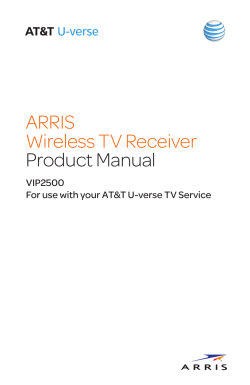 ARRIS Wireless TV Receiver Product Manual VIP2500