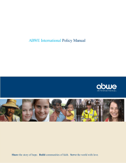 ABWE International Policy Manual  Share