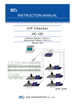 INSTRUCTION MANUAL VIP Checker HC-120
