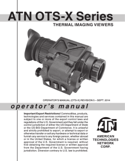 ATN OTS-X Series THERMAL IMAGING VIEWERS