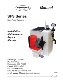 Manual SFS Series Installation Maintenance