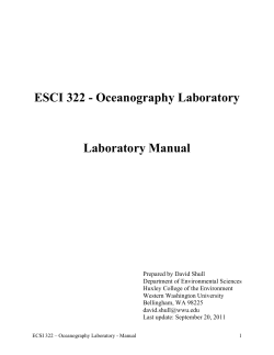 ESCI 322 - Oceanography Laboratory  Laboratory Manual