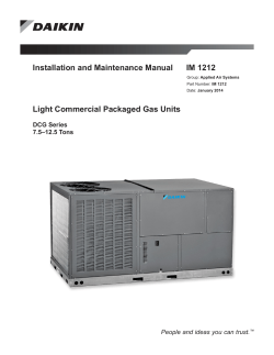 Installation and Maintenance Manual  IM 1212 DCG Series
