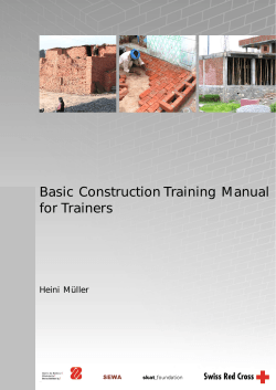 Basic  Construction Training  Manual for Trainers Heini  Müller