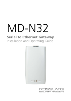 MD-N32 Serial to Ethernet Gateway Installation and Operating Guide