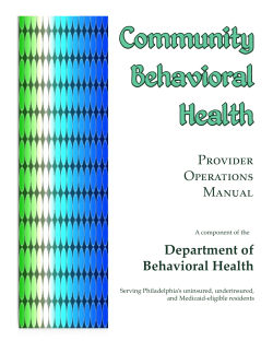 Community Behavioral Health Provider