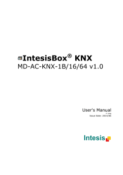 IntesisBox KNX MD-AC-KNX-1B/16/64 v1.0 ®