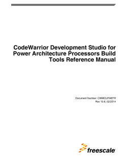 CodeWarrior Development Studio for Power Architecture Processors Build Tools Reference Manual