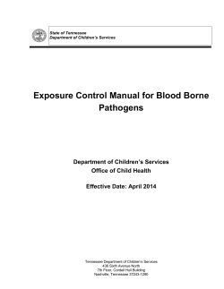 Exposure Control Manual for Blood Borne Pathogens Department of Children’s Services