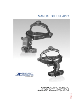 MANUAL DEL USUARIO 1 OFTALMOSCOPIO INDIRECTO Model AAIO Wireless (LED)– AAIO-7