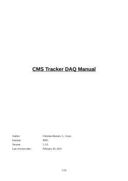 CMS Tracker DAQ Manual