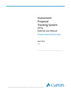 Investment Proposal Tracking System (IPTS)
