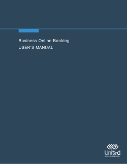 Business  Online  Banking USER’S  MANUAL