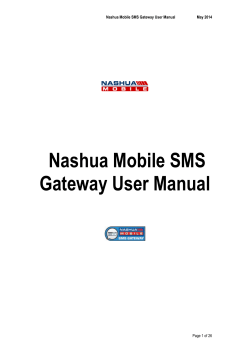 Nashua Mobile SMS Gateway User Manual