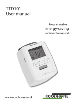 TTD101 User manual  energy-saving