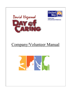 Company/Volunteer Manual