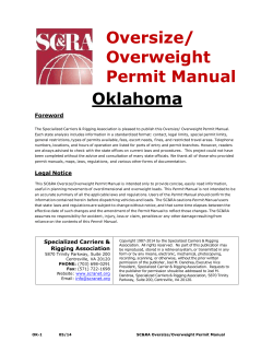 Oklahoma Oversize/ Overweight