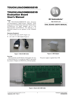 TOUCH/LRACOMBOGEVB Evaluation Board User's Manual EVAL BOARD USER’S MANUAL