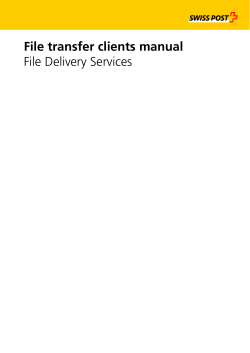 File transfer clients manual File Delivery Services
