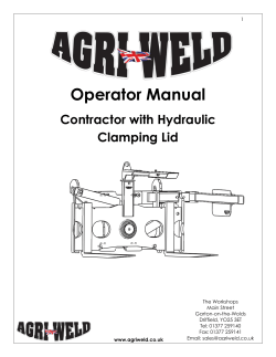 Operator Manual Contractor with Hydraulic Clamping Lid