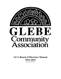 GCA Board of Directors Manual 2014-2015  v3 draft 2014-06-05