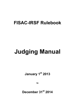 Judging Manual  FISAC-IRSF Rulebook January 1