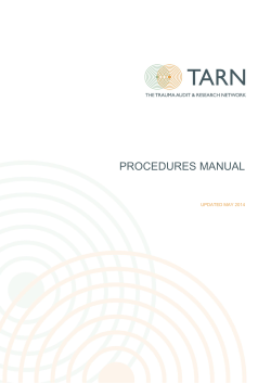 PROCEDURES MANUAL  UPDATED MAY 2014