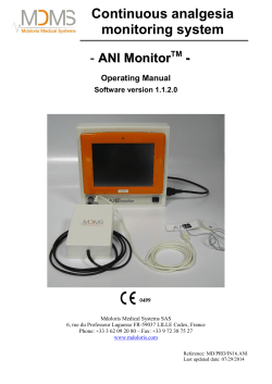 Continuous analgesia monitoring system -