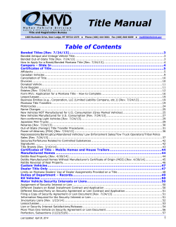 Title Manual Table of Contents