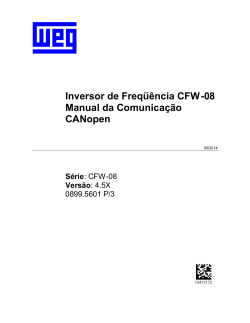Inversor de Freqüência CFW -08 Manual da Comunicação CANopen Série