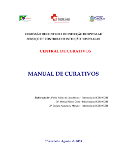 MANUAL DE CURATIVOS CENTRAL DE CURATIVOS  COMISSÃO DE CONTROLE DE INFECÇÃO HOSPITALAR