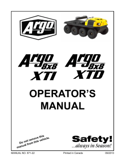 OPERATOR’S MANUAL Do not remove this manual from this vehicle.