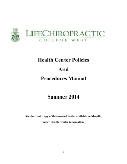 Health Center Policies And Procedures Manual