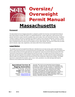 Massachusetts Oversize/ Overweight