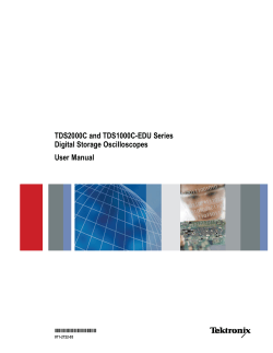TDS2000C and TDS1000C-EDU Series Digital Storage Oscilloscopes User Manual *P071272203*